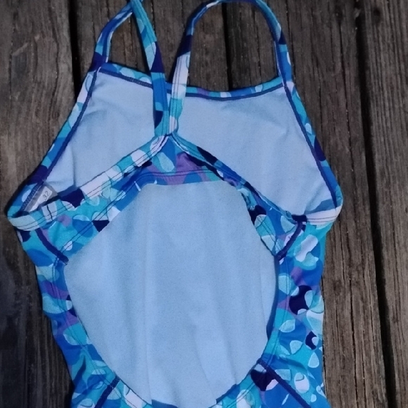 Nike Blue and Purple One Piece Swimsuit - Picture 4 of 8